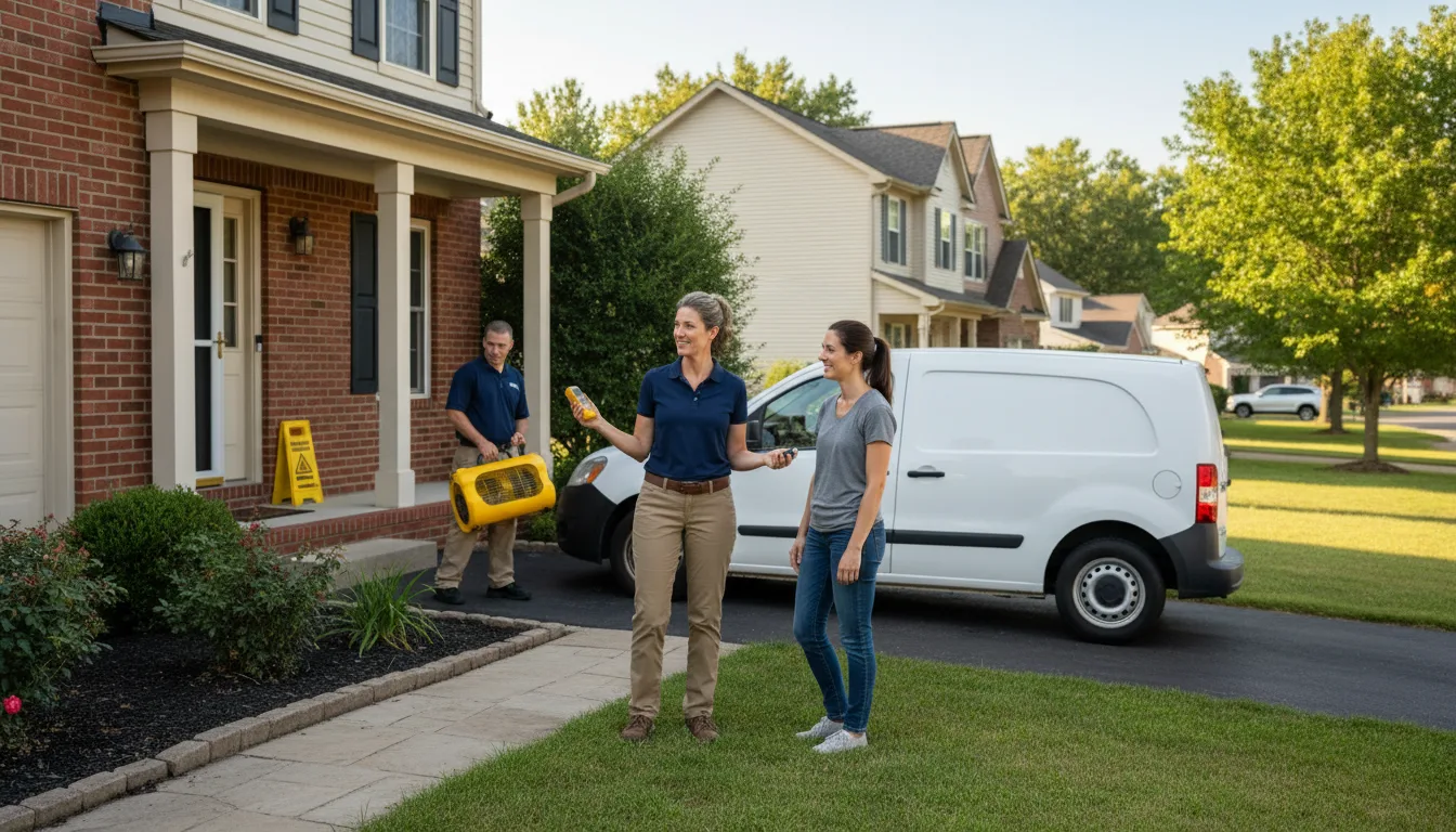 Residential water damage restoration in Christiana, PA